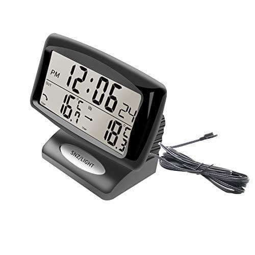 Place Winnes Universal Reloj de Coche Reloj Despertador Digital LED con Hora