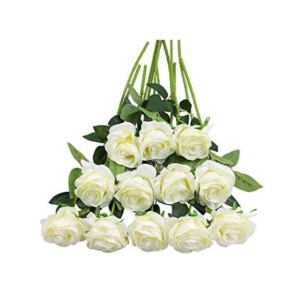 Place Tifuly 12 PCS Rosas Artificiales