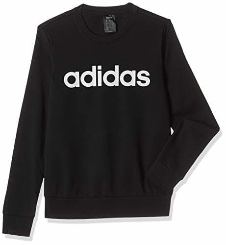 Fitness adidas W E Lin Sweat Sudadera, Mujer, Negro