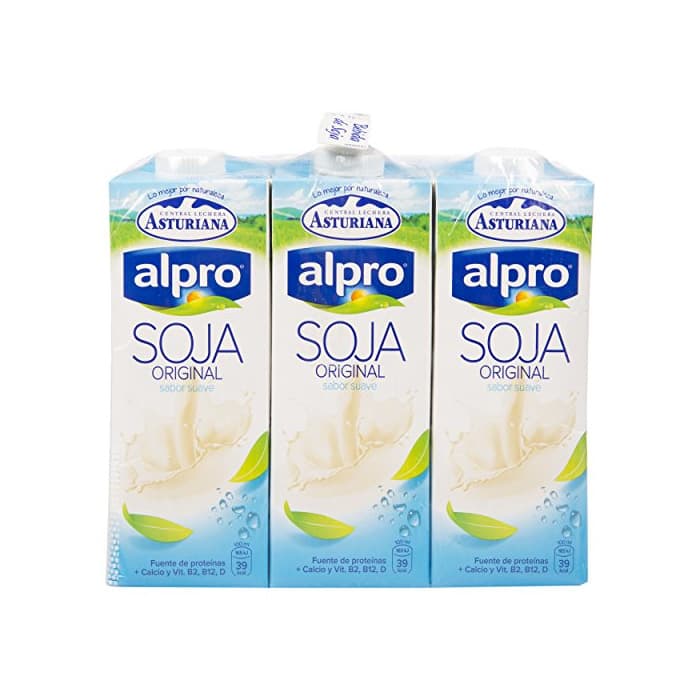 Product Alpro Central Lechera Asturiana Bebida de Soja Original - Paquete de 6