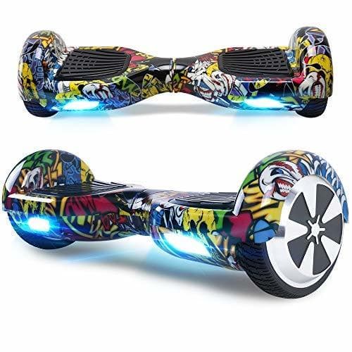 Product TOEU - Patinete Eléctrico Hoverboard, Ruedas de 6.5", Leds, Potente batería de