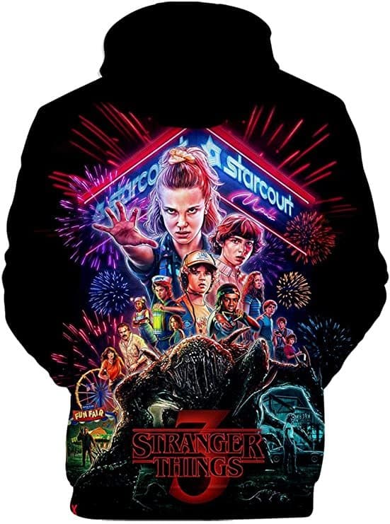 Moda PANOZON Sudadera Unisex Impresión 3D de Stranger Things para Fanes de Serie