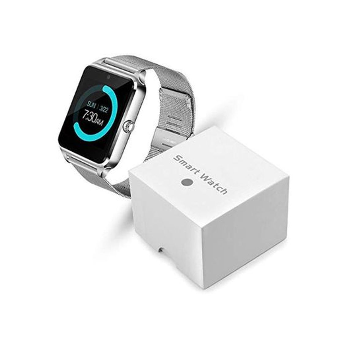 Producto YWSZY Reloj Inteligente Mujer Pantalla Táctil Led Bluetooth Deporte Música Multifunción Correa De Acero Reloj Inteligente Reloj Mujer Reloj Relogio Feminino @ Plata