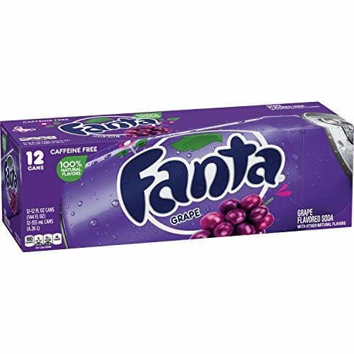 Product Fanta Refresco con Gas, Sabor Uva - Paquete de 12 x 355