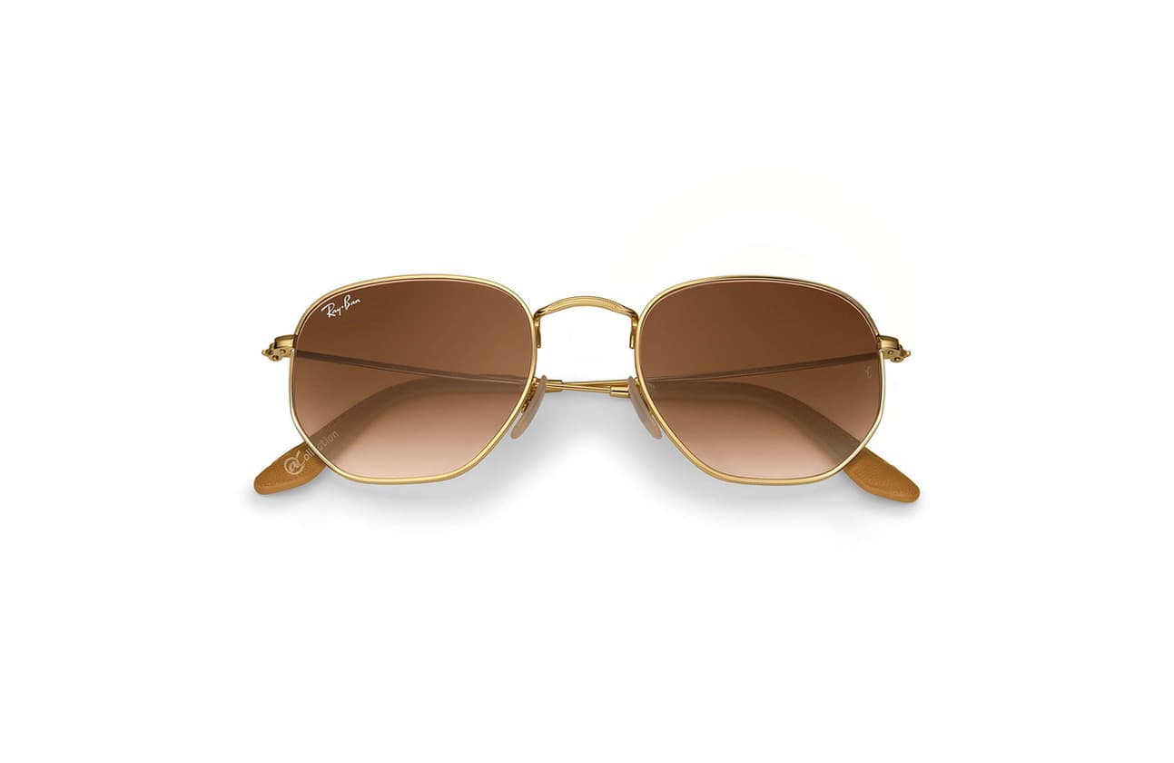 Moda Ray-Ban Hexagonal Flat Lenses Gafas de sol, Oro