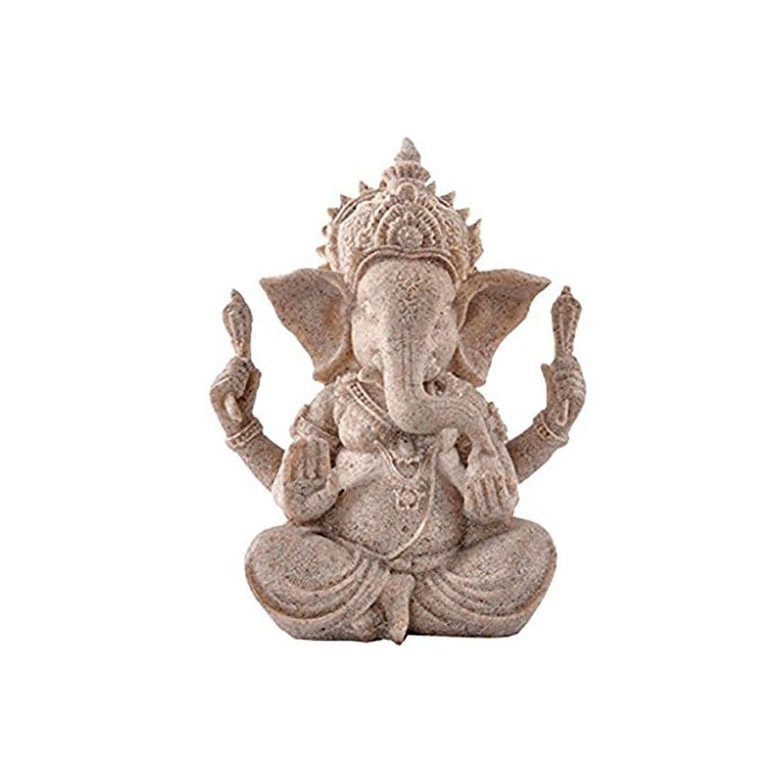 Product PIXNOR Estatua de elefante de Ganesha Buddha de piedra arenisca escultura estatuilla