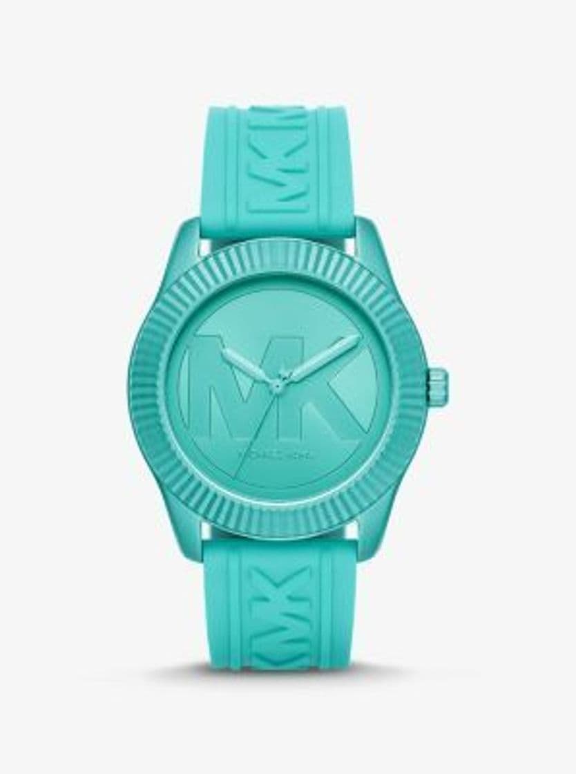 Product Oversized Maddye Aqua-Tone and Silicone Watch