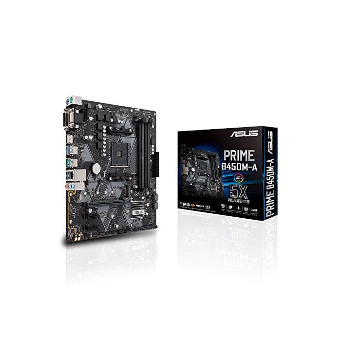 Electrónica Asus PRIME B450M-A AMD AM4 B450 mATX - Placa con Aura Sync