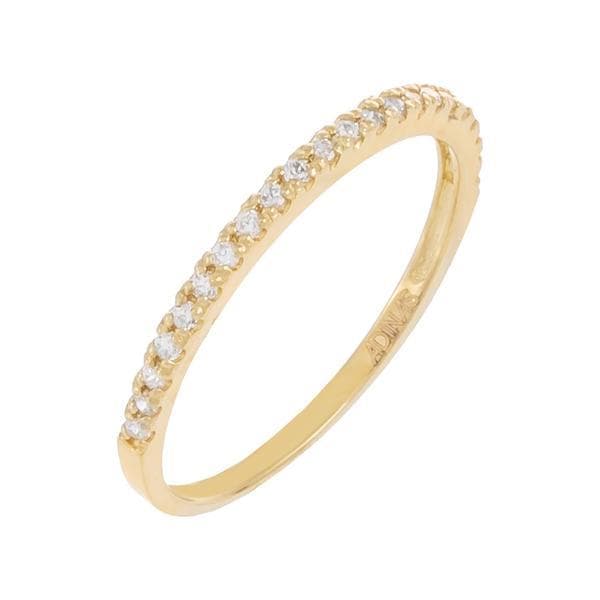 Moda Thin Micropavé CZ Ring 14K | Adina's Jewels