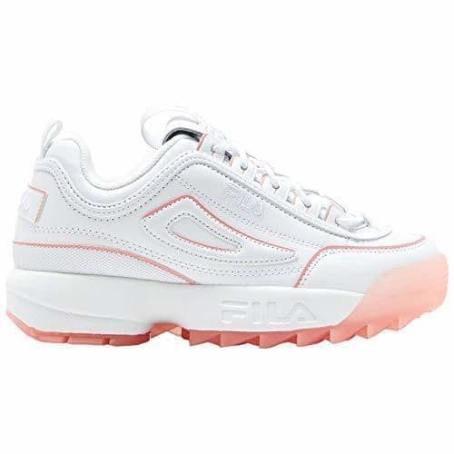 Moda Fila Mujer Disruptor II Ice Leather Synthetic White Peony Entrenadores 38.5 EU