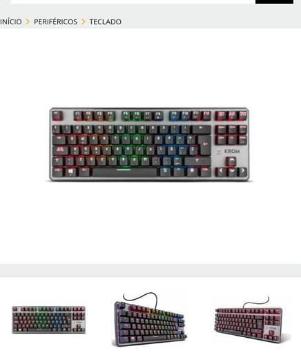 Moda Teclado Mecânico Krom Kernel TKL RGB PT

