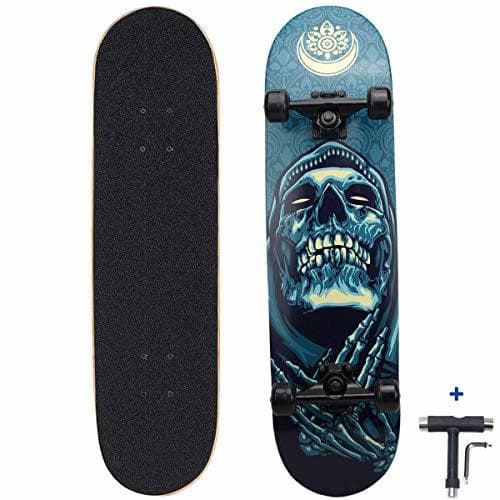 Producto NACATIN Skateboard Completo para Adultos y Niños con Rotamiento 602 ABEC-9