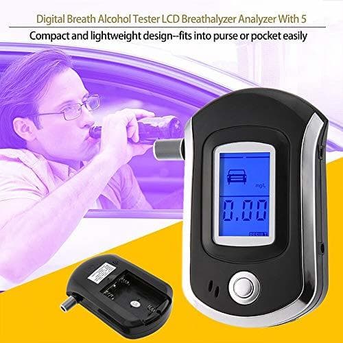 Lugar UNIQUS Car Styling alcool Test Breathalyzer Alcohol Tester Digital LCD Backlight Display