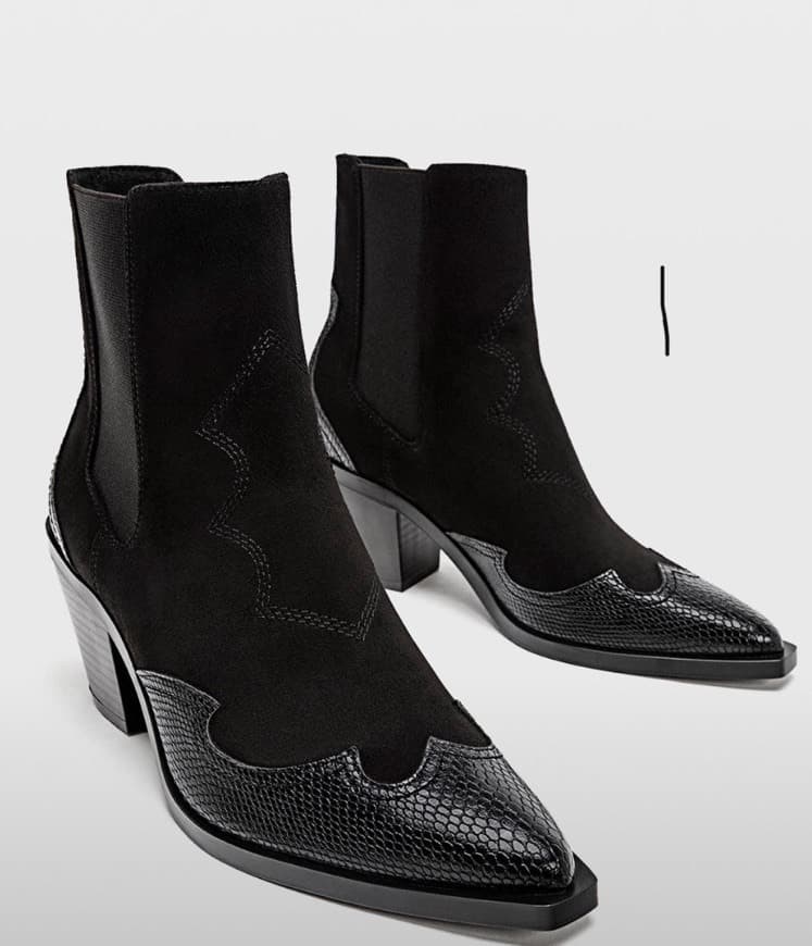 Moda Botins cowboy em preto