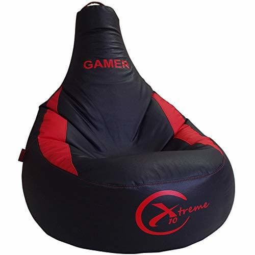 Product loconfort Nuevo!! Puff Gamer X10 Extreme - Puff XL - Polipiel Rojo