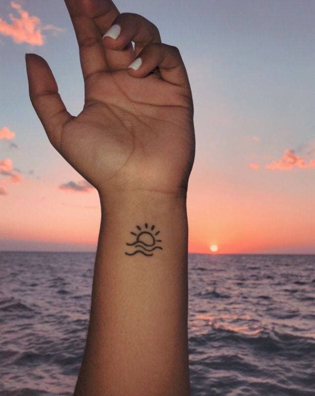 Moda Tatuagem pôr do sol