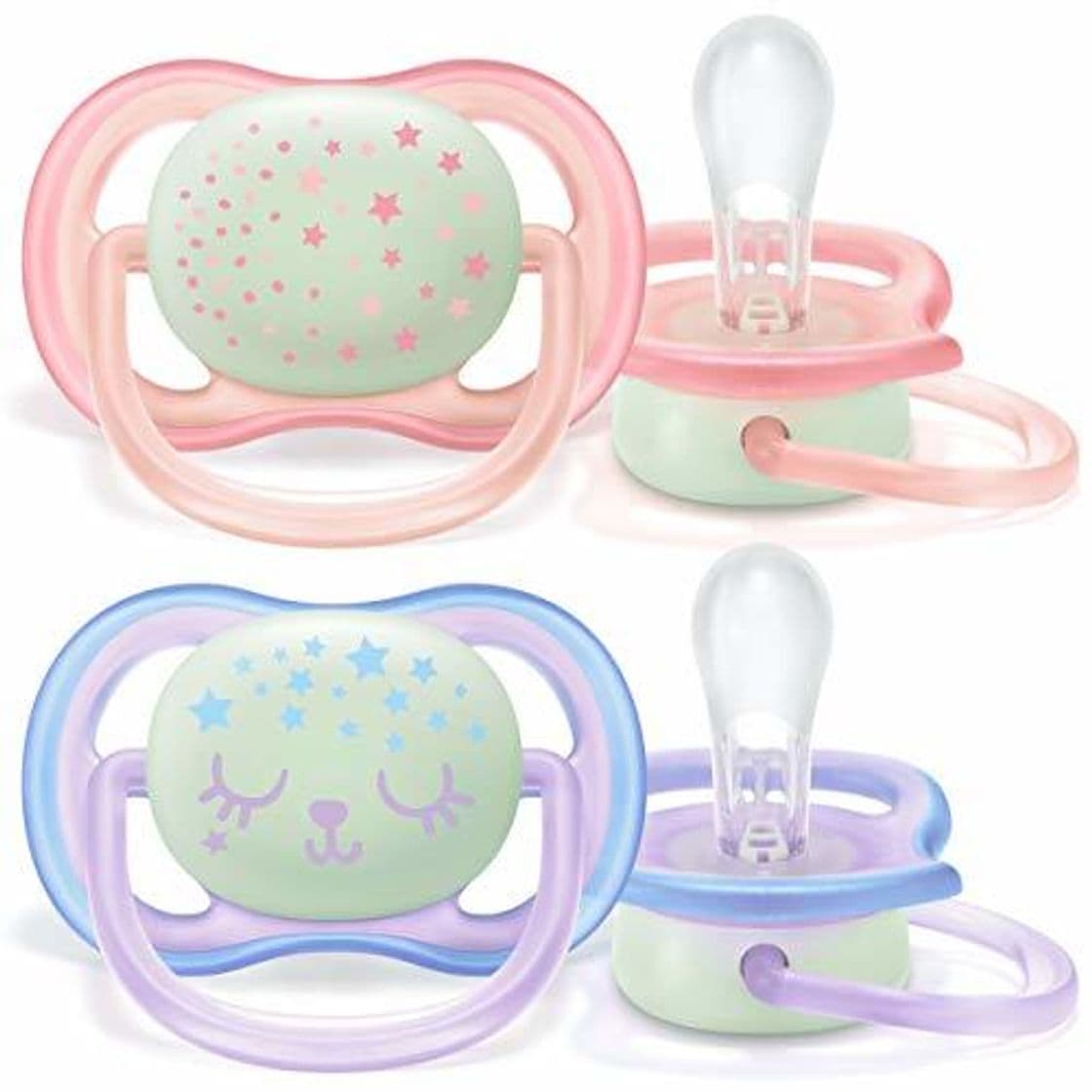 Product Philips Avent SCF376/12 - Pack de 2 chupetes Ultra Air Nocturno que