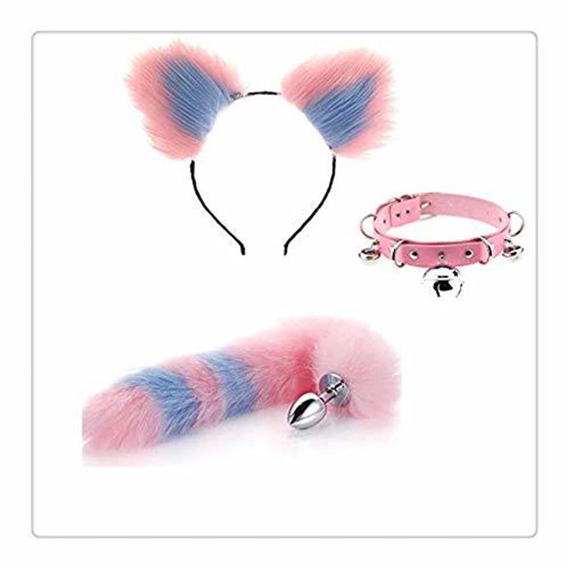 Place Z-one 1 Pop-Up Cat Ear Furry Diadema Fox Plug Tail Accesorios Traje