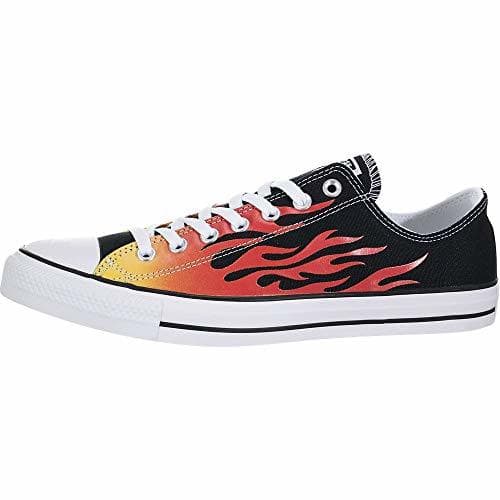 Lugar Converse Men's Chuck Taylor All Star Flames Low Top Casual Shoes, Black/Enamel