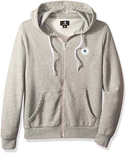 Lugar Converse Core Full Zip Hoodie Sudadera con Capucha de Deporte, Gris