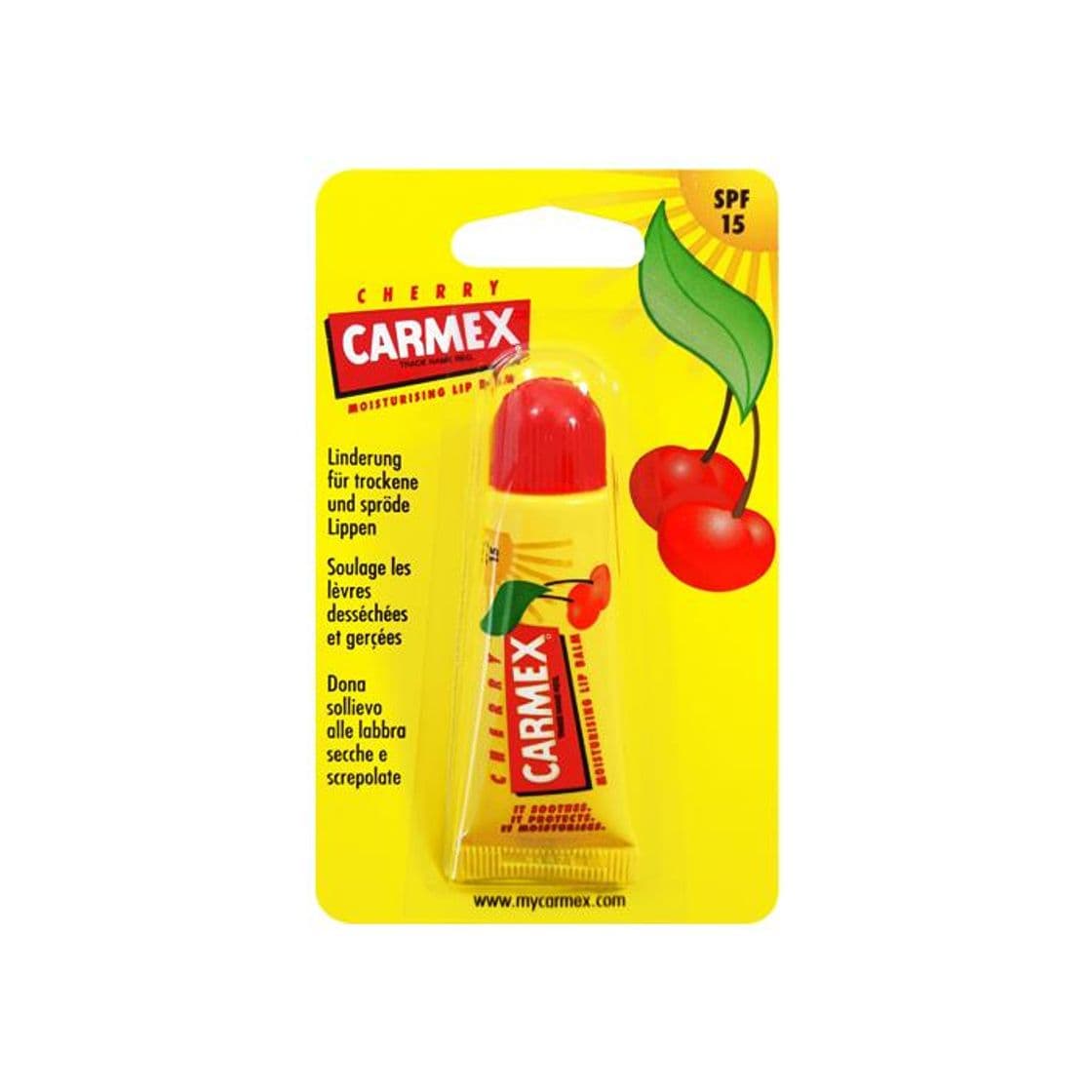 Producto Carmex Cherry bálsamo para lábios em tubo SPF 15 