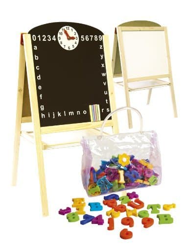 Product Pizarra Infantil 2 En 1 Para Pintar Pizarra Magnética De Madera Accesorios