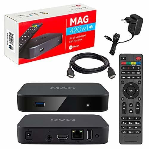 Lugar MAG 420W1 Original Infomir & HB-DIGITAL 4K IPTV Set Top Box Multimedia