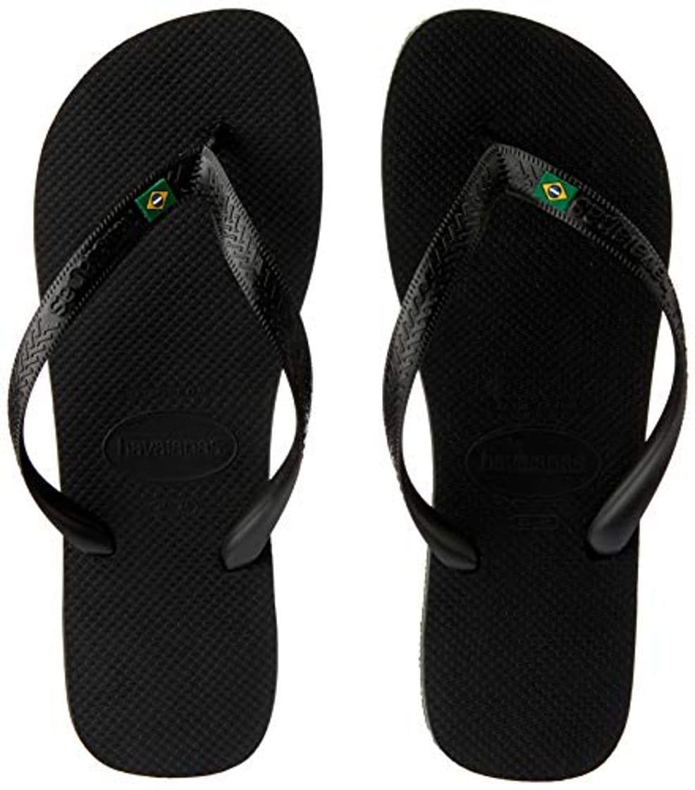 Fashion Havaianas Brasil, Chanclas Unisex adulto, Negro