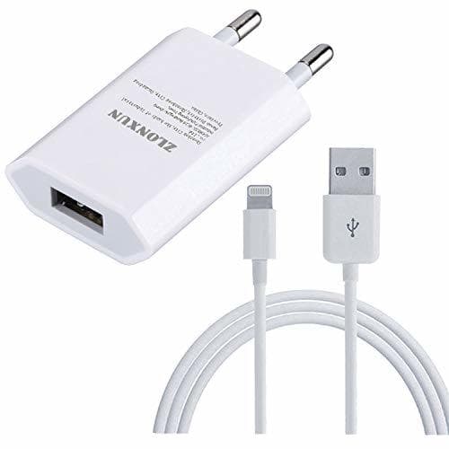 Electronic ZLONXUN Cargador 1A y Cable para iPhone 6 6S Plus 7 7