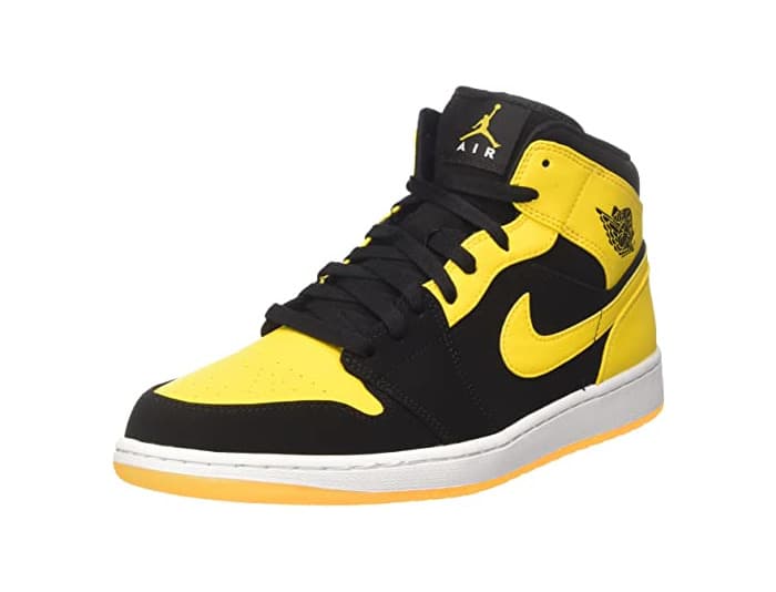 Moda Nike Air Jordan 1 Mid, Zapatos de Baloncesto para Hombre, Negro