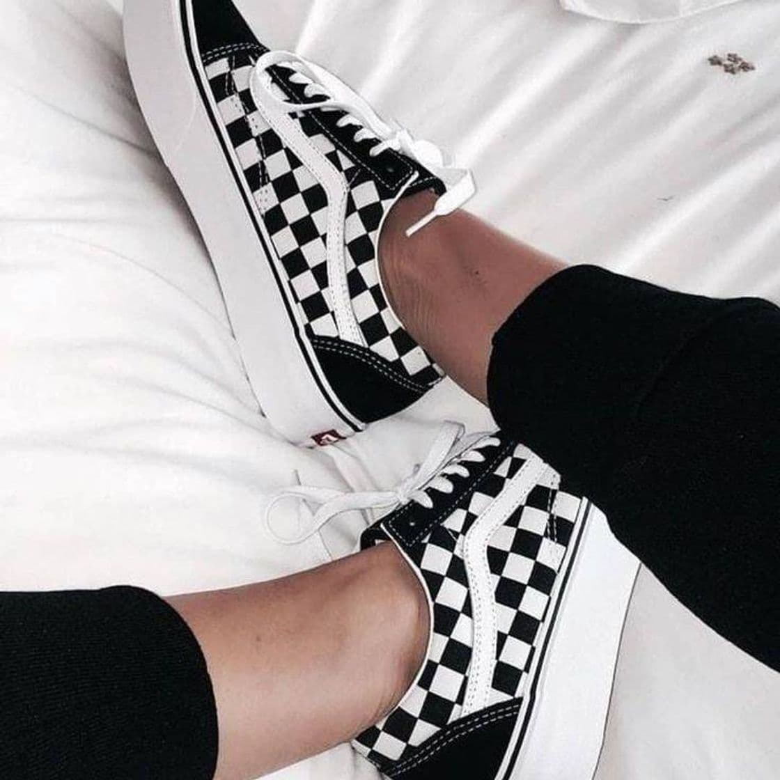 Fashion Checkerboard old skool platform 