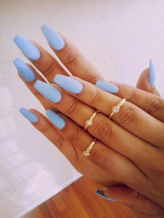 Moda Unhas azuis 