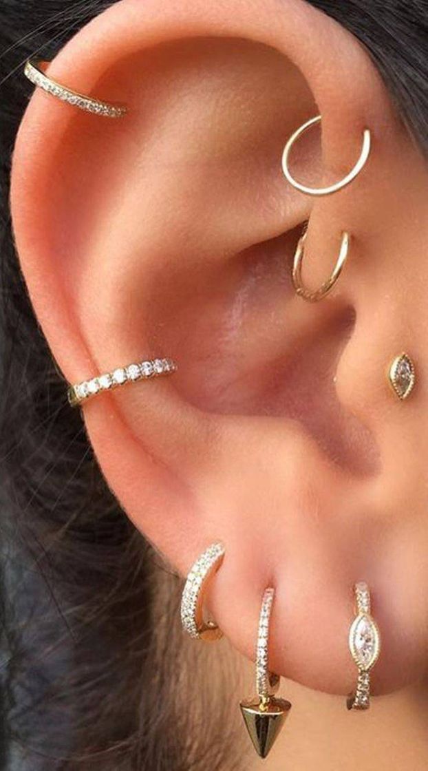 Fashion Cute multiple ear piercings