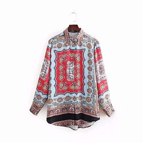 Product Nuevas Mujeres Vintage posición tótem Estampado Floral Casual Blusas Blusas Camisa Mujer