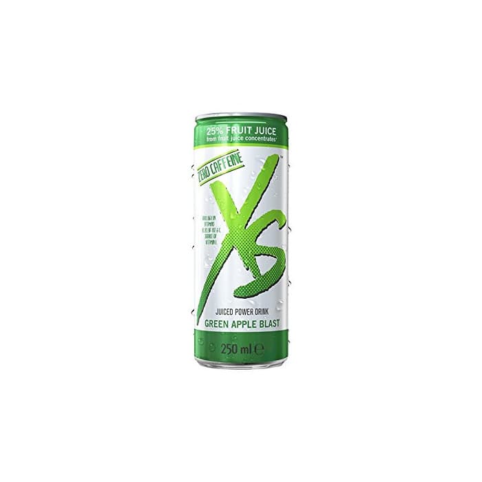 Product XS bebida Juiced Power Drink Green Apple Blast 1 cartón de 12 latas 250 ml