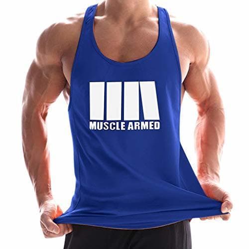 Moda Camiseta de Tirantes Deporte Hombre, Camisetas Tops sin Mangas Basica Fitness Gym