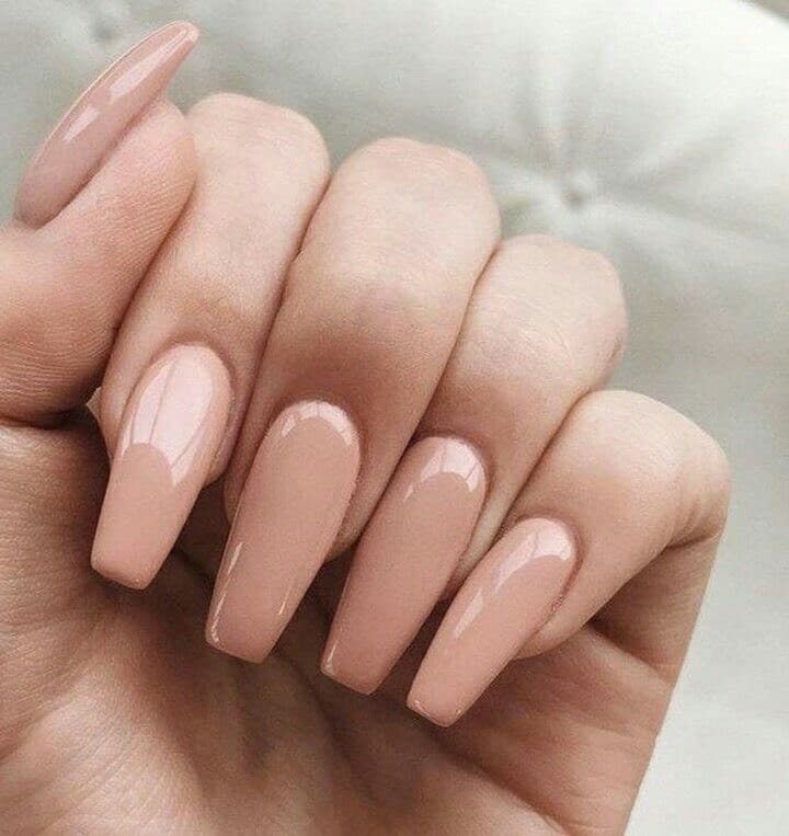 Fashion Unhas beige/castanho