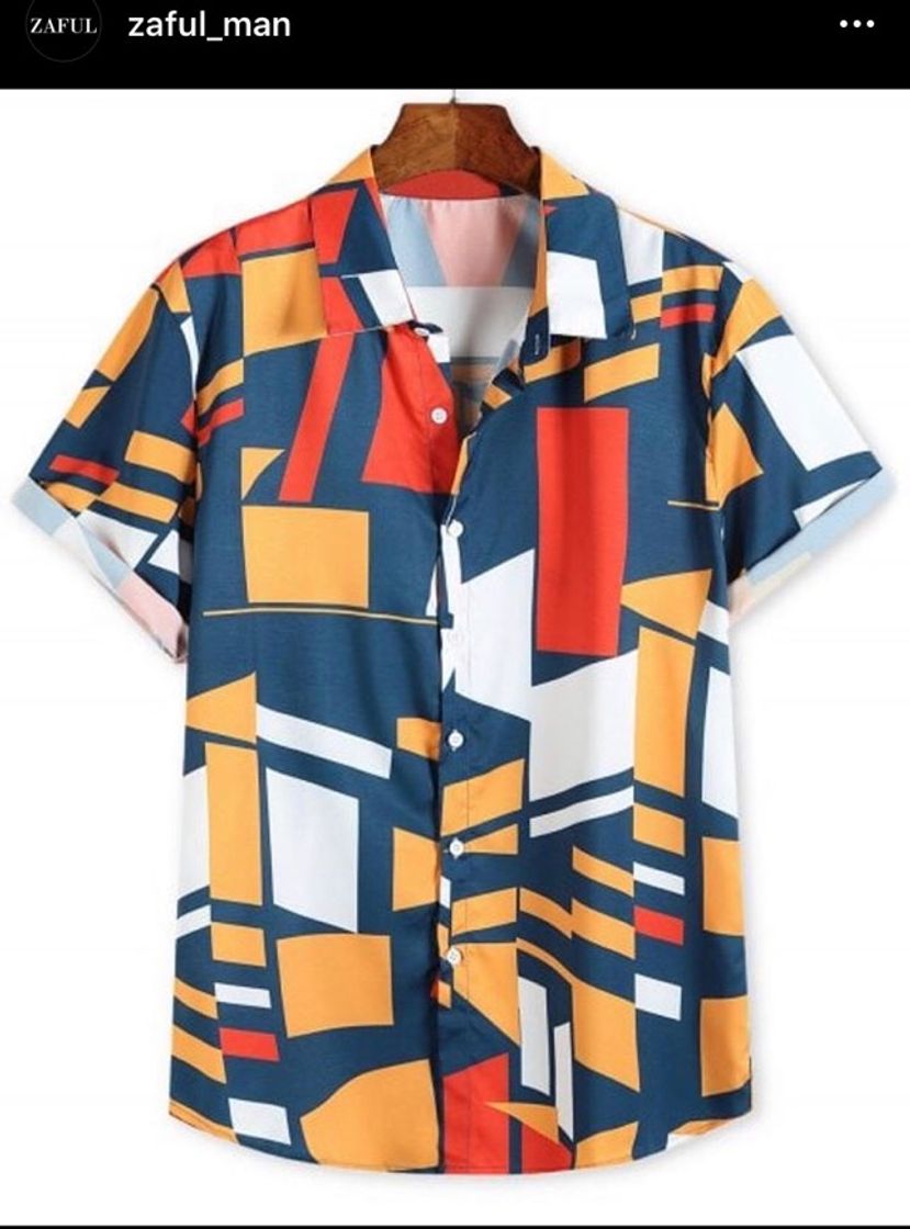 Fashion Zaful geometric shirt Man