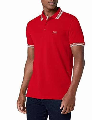 Place BOSS Green - Polo de manga corta para hombre, color rot