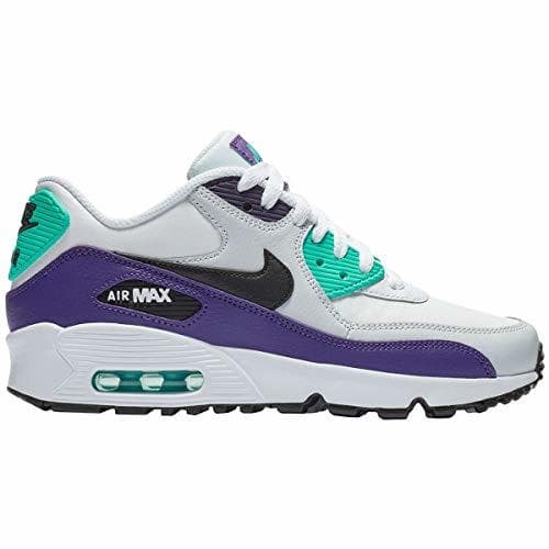 Fashion Nike Youth Air MAX 90 LTR Cuero White Entrenadores 38 EU