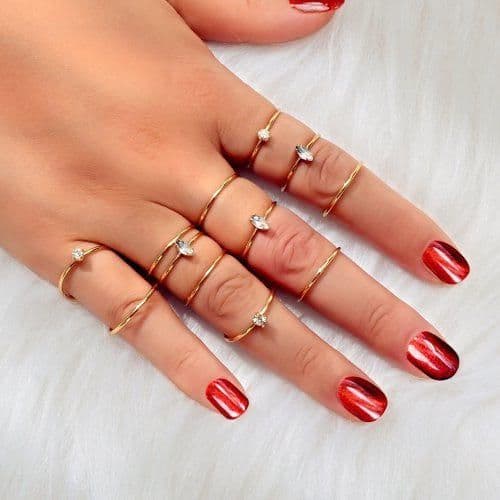 Producto Fashion Gold Minimalist Ring 12PCS/Set