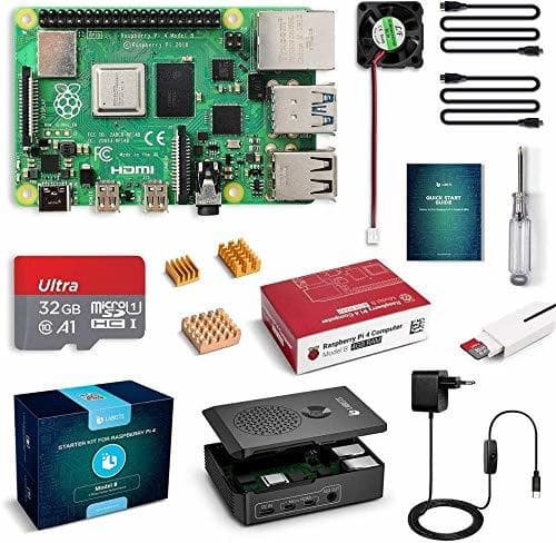 Electronic LABISTS Raspberry Pi 4 Model B Kit de 4 GB con SD