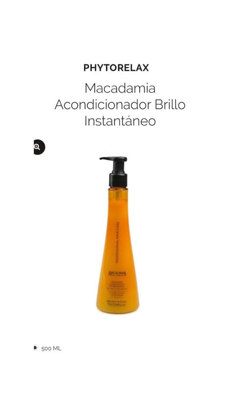 Producto PHYTORELAX Macadamia Acondicionador Brillo Instantáneo