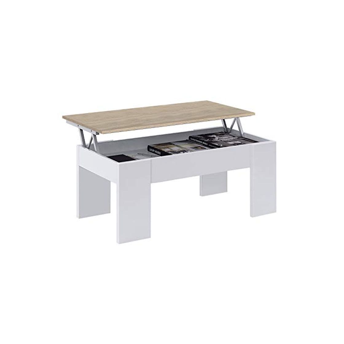 Producto Habitdesign 0F1640A - Mesa de Centro elevable, mesita de Comedor, Medidas 43