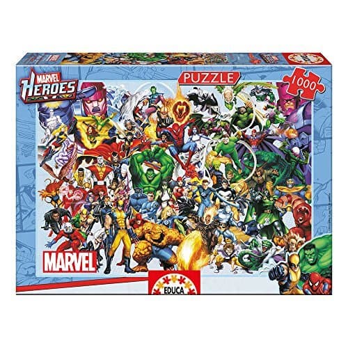 Place Educa Borrás- Serie puzzle 1000 piezas, Los héroes de Marvel, Color, 37.1