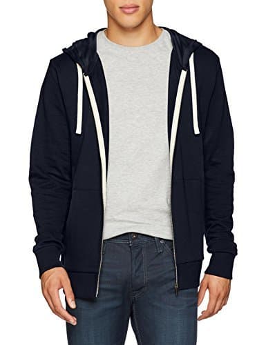 Fashion JACK & JONES Jjeholmen Sweat Zip Hood Noos Sudadera, Azul