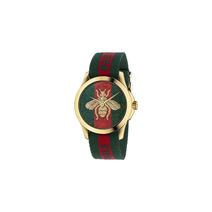 Moda Gucci Reloj Análogo clásico para Unisex de Cuarzo con Correa en Nailon