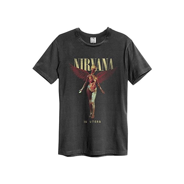 Moda Amplified Nirvana-In Utero Colour Camiseta, Gris