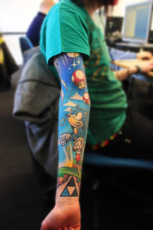 Moda Tatto Sonic Mario Bros Geek Nerd