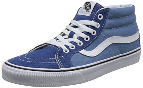 Place Vans Mens SK8 MID Reissue Denim 2 Tone Blue True White Size